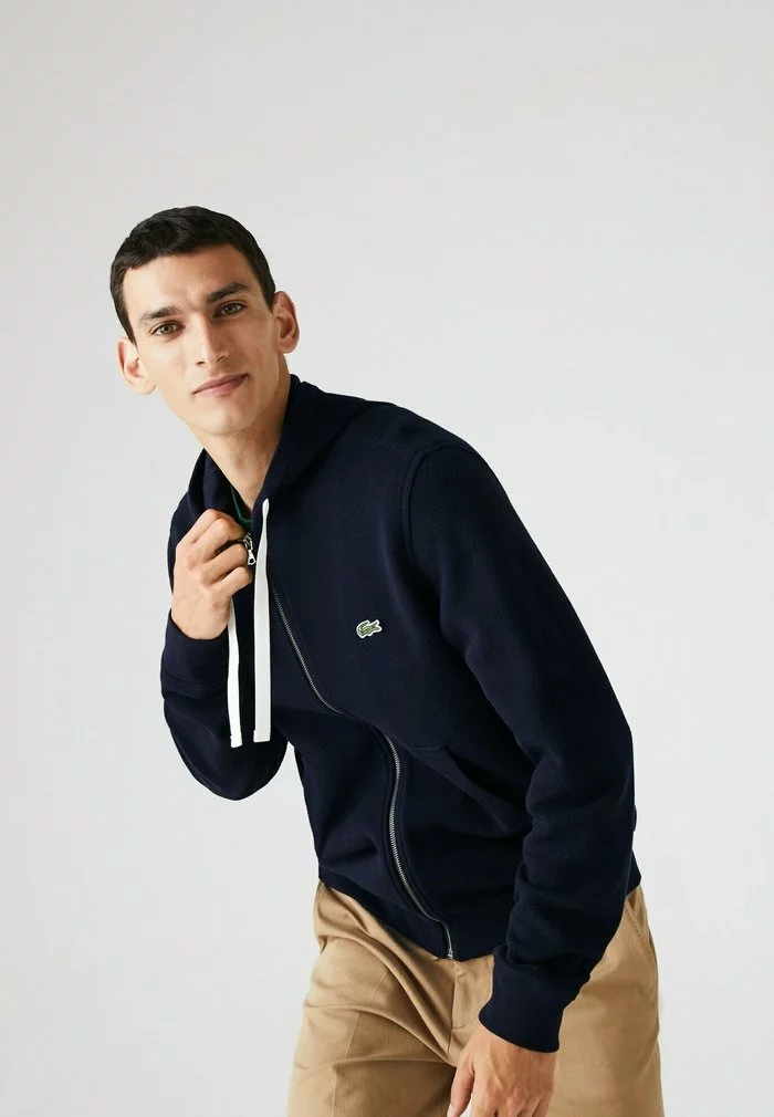 Lacoste Sweat à Capuche Zippé - Navy Blau 2 Lacoste Sweat à Capuche Zippé - Navy Blau – Image 2