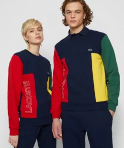Lacoste UNISEX - Sweatshirt - Navy Blue/red Green Broom