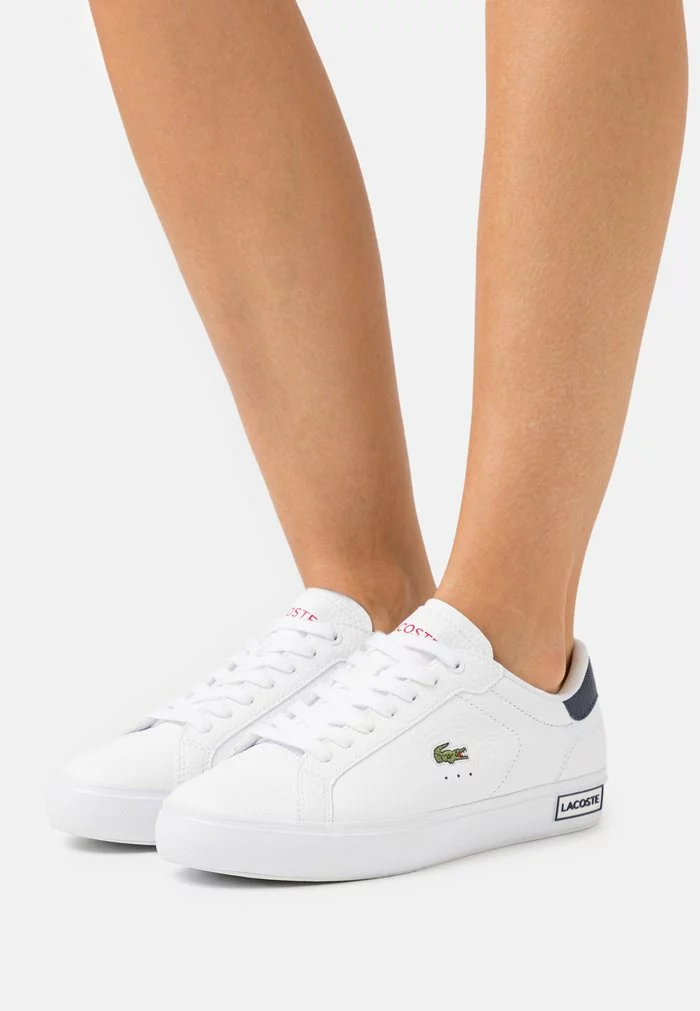 Lacoste POWERCOURT - Baskets Basses - White/navy/red 1 Lacoste POWERCOURT - Baskets Basses - White/navy/red