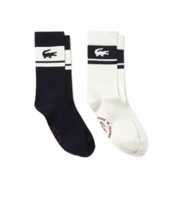 Lacoste 2 PACK - Chaussettes - Bleu Marine Blanc