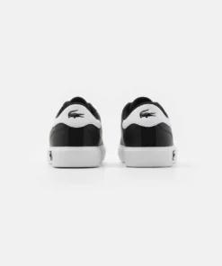 Lacoste POWERCOURT 0721 - Baskets Basses - Black/white -Lacoste Soldes Magasin 9142fefbe8824d439381509ca7aa0a24