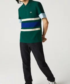 Lacoste HEREN KORTE MOUW - Polo - Vert / Beige / Bleu / Bleu Clair
