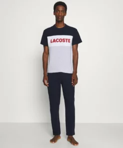 Lacoste Pyjama - Argent Chine/marine/blanc/rouge