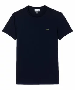 Lacoste T-shirt Basique - Marine -Lacoste Soldes Magasin 953e209fe5ee45a099a0317bb0dd8b9a