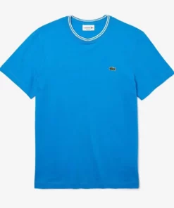 Lacoste T-shirt Basique - Bleu / Blanc -Lacoste Soldes Magasin 95c2e24d457743deb14d6ff06100c7c7