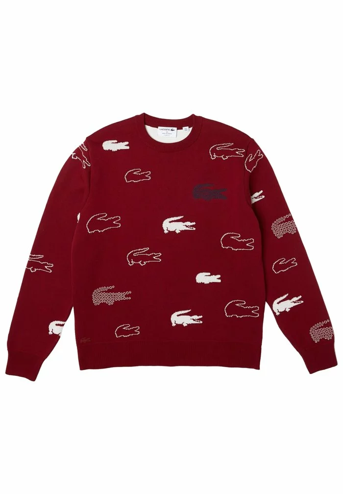 Lacoste Pullover - Bordeaux Blanc 1 Lacoste Pullover - Bordeaux Blanc