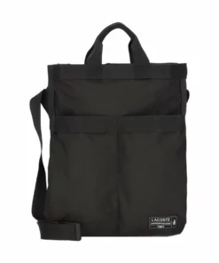 Lacoste SHOPPING CROC - Sac Bandoulière - Noir