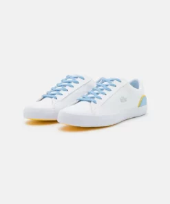 Lacoste LEROND EXCLUSIVE - Baskets Basses - White/light Blue -Lacoste Soldes Magasin 98e8f24b302946bc91a9ca605a6dccc5