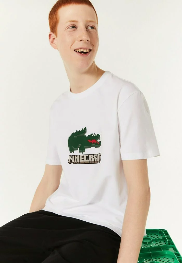 Lacoste X MINECRAFT SET - Pyjama - Blanc / Noir 3 Lacoste X MINECRAFT SET - Pyjama - Blanc / Noir – Image 3