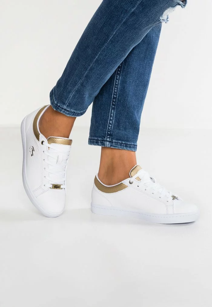 Lacoste STRAIGHTSET CAW - Baskets Basses - White/gold 1 Lacoste STRAIGHTSET CAW - Baskets Basses - White/gold