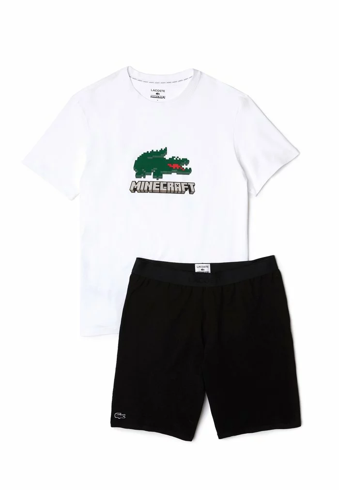Lacoste X MINECRAFT SET - Pyjama - Blanc / Noir 5 Lacoste X MINECRAFT SET - Pyjama - Blanc / Noir – Image 5