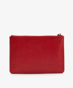Lacoste Pochette - Allover Embossed Rouge -Lacoste Soldes Magasin a2ac975381124102b6167346b1a087c4