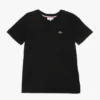 Lacoste BOY V-NECK TEE - T-shirt Basique - Noir