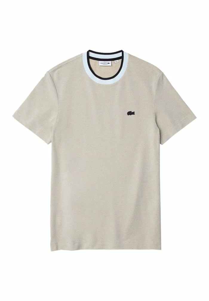 Lacoste T-shirt Basique - Blanc Beige Bleu Clair 4 Lacoste T-shirt Basique - Blanc Beige Bleu Clair – Image 4
