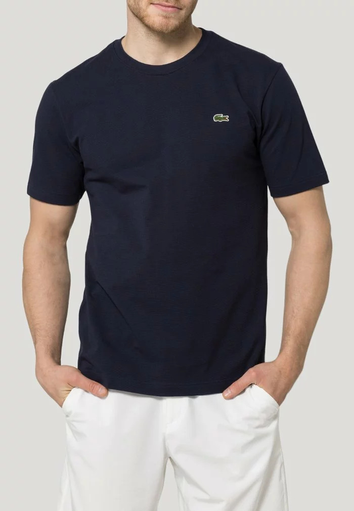 Lacoste T-shirt Basique - Navy Blue 2 Lacoste T-shirt Basique - Navy Blue – Image 2