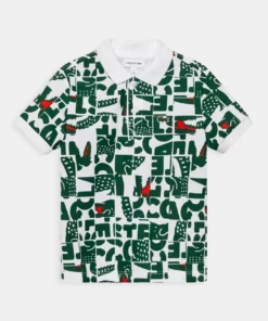 Lacoste Polo - White/green-fireman