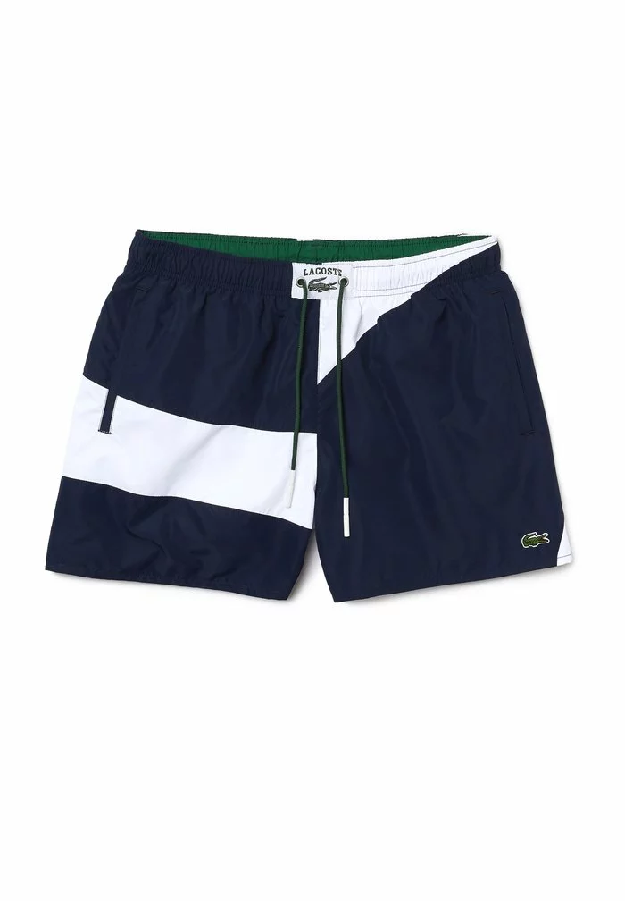 Lacoste Caleçon De Bain - Bleu Marine Blanc 1 Lacoste Caleçon De Bain - Bleu Marine Blanc