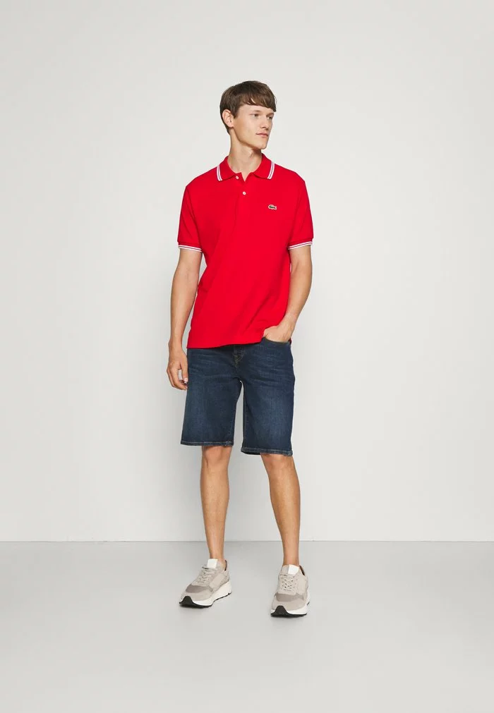 Lacoste Polo - Rouge/blanc 2 Lacoste Polo - Rouge/blanc – Image 2