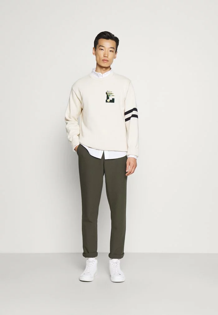 Lacoste Pullover - Beige/bleu Marine 2 Lacoste Pullover - Beige/bleu Marine – Image 2