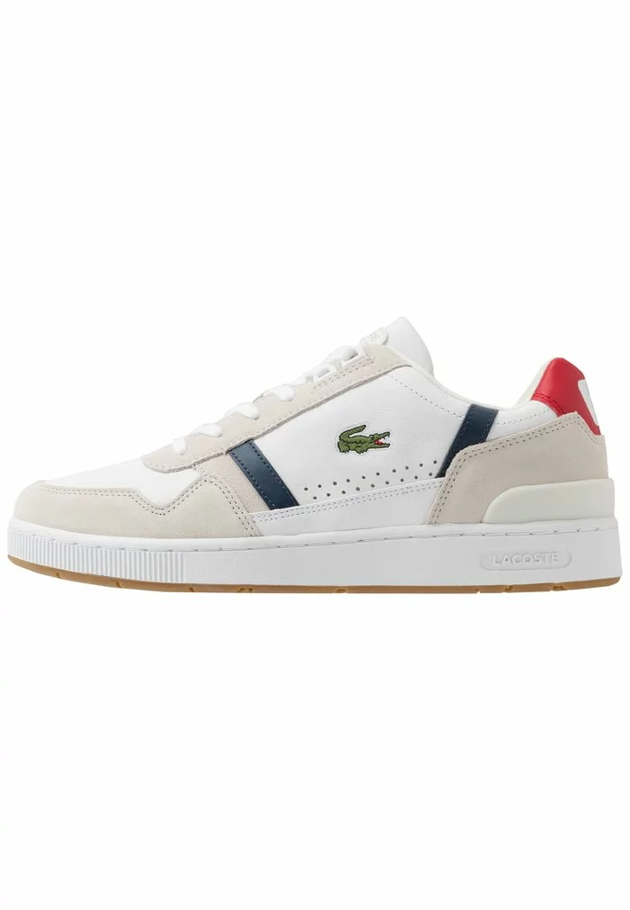 Lacoste T-CLIP - Baskets Basses - White/navy/red 1 Lacoste T-CLIP - Baskets Basses - White/navy/red