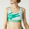 Lacoste Haut De Bikini - Turquoise /vert/ Bleu