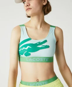 Lacoste Haut De Bikini - Turquoise /vert/ Bleu