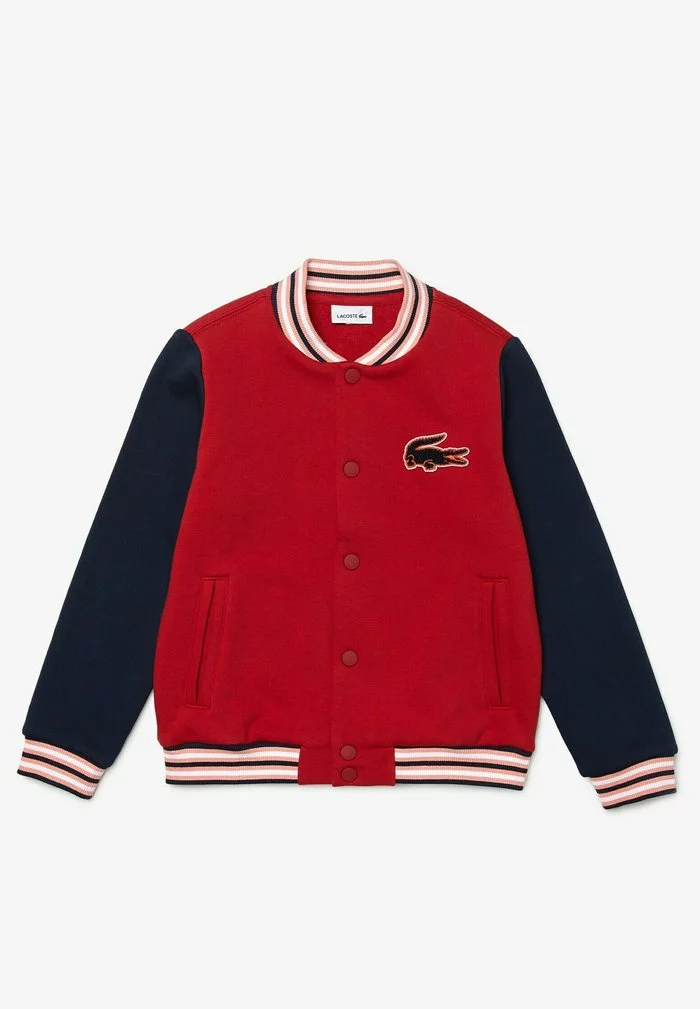 Lacoste KINDER - Sweat à Capuche Zippé - Rouge / Bleu Marine 4 Lacoste KINDER - Sweat à Capuche Zippé - Rouge / Bleu Marine – Image 4