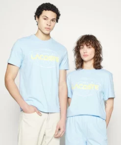 Lacoste EXCLUSIVE UNISEX GUEOE - T-shirt Imprimé - Light Blue