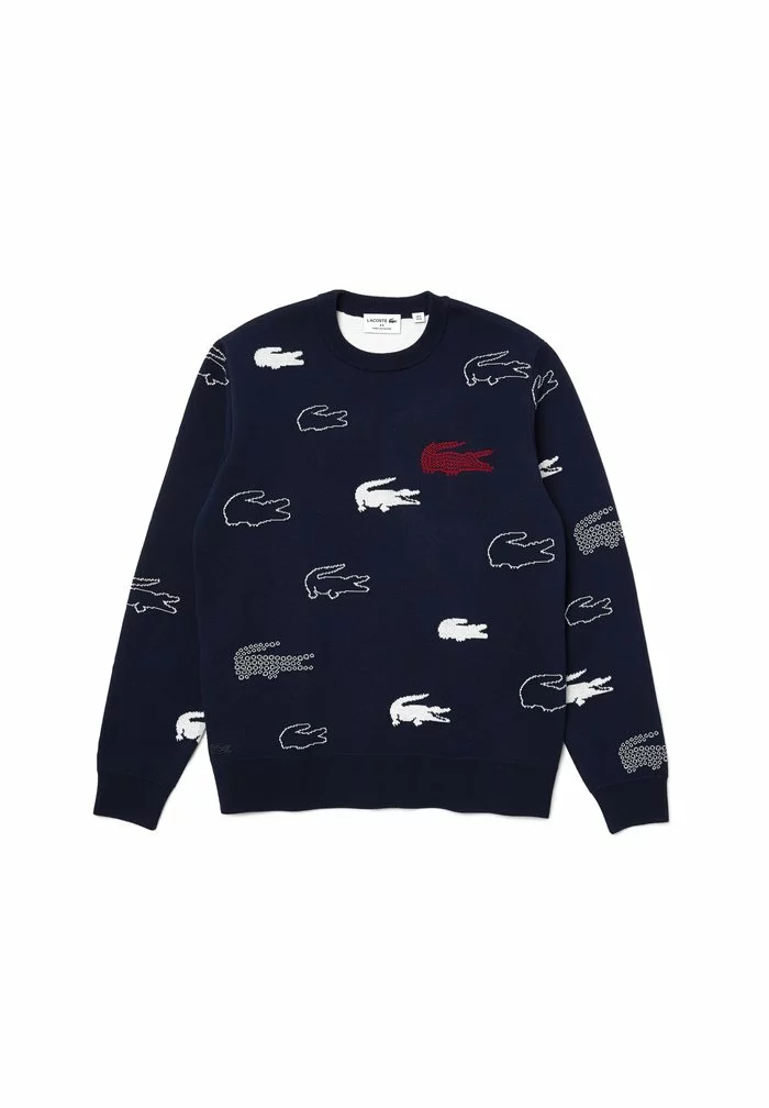 Lacoste Pullover - Bleu Marine Blanc 5 Lacoste Pullover - Bleu Marine Blanc – Image 5
