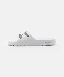 Lacoste CROCO - Sandales De Bain - White/dark Green