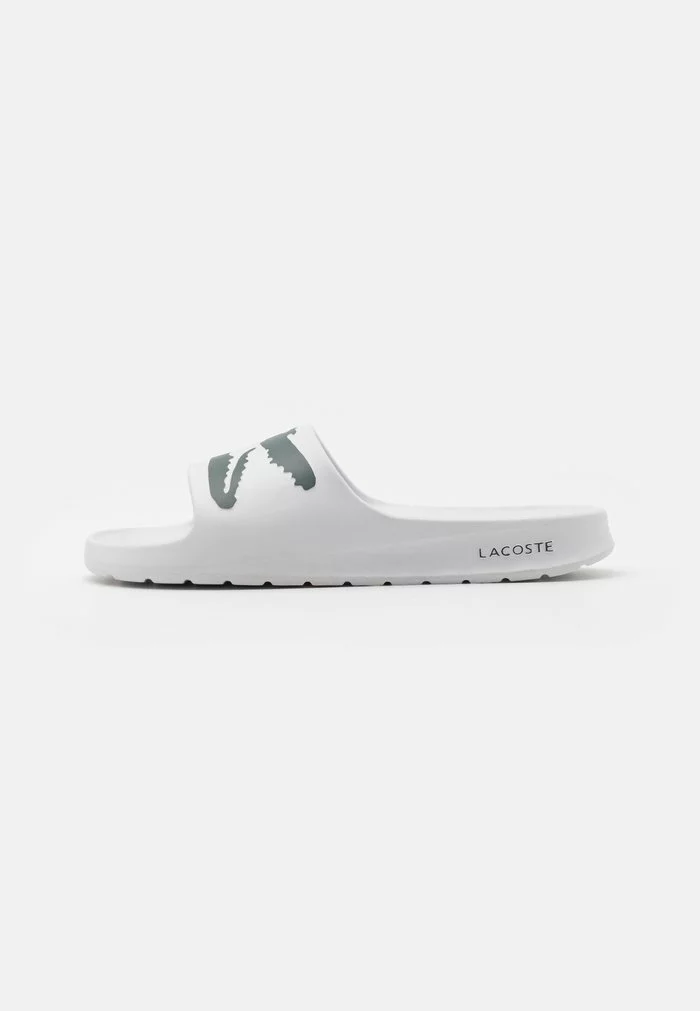 Lacoste CROCO - Sandales De Bain - White/dark Green 1 Lacoste CROCO - Sandales De Bain - White/dark Green
