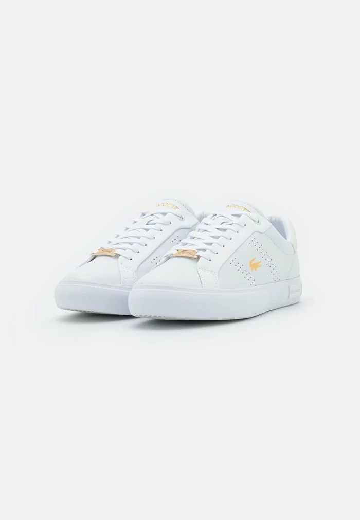 Lacoste POWERCOURT - Baskets Basses - White/gold 3 Lacoste POWERCOURT - Baskets Basses - White/gold – Image 3