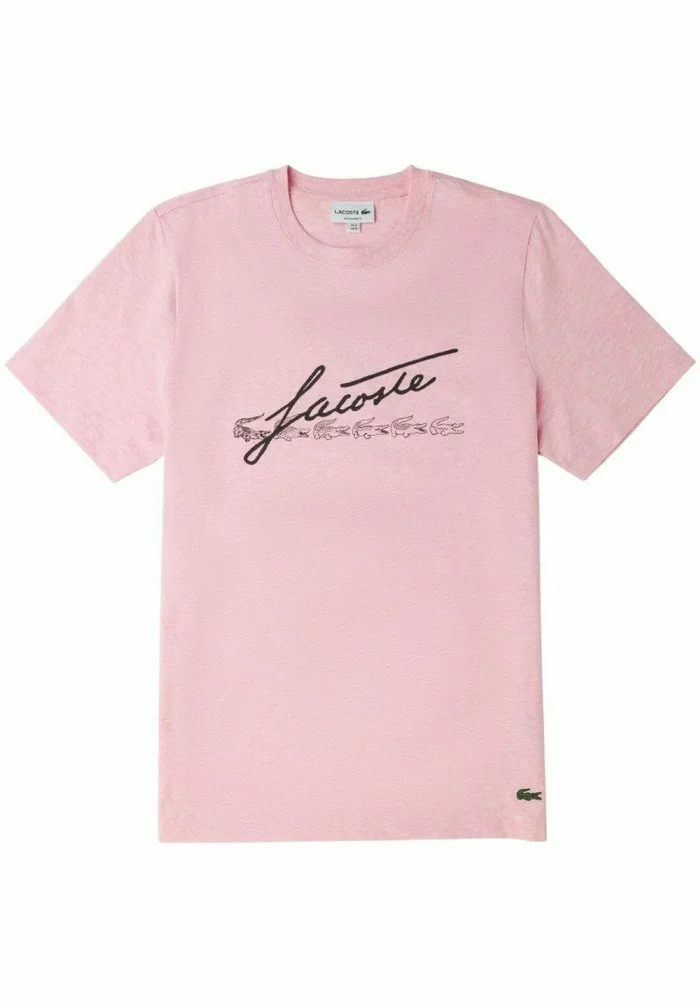 Lacoste T-shirt Imprimé - Rose-hcq 1 Lacoste T-shirt Imprimé - Rose-hcq