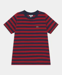 Lacoste TEE TURTLE NECK - T-shirt Imprimé - Coccinelle/marine