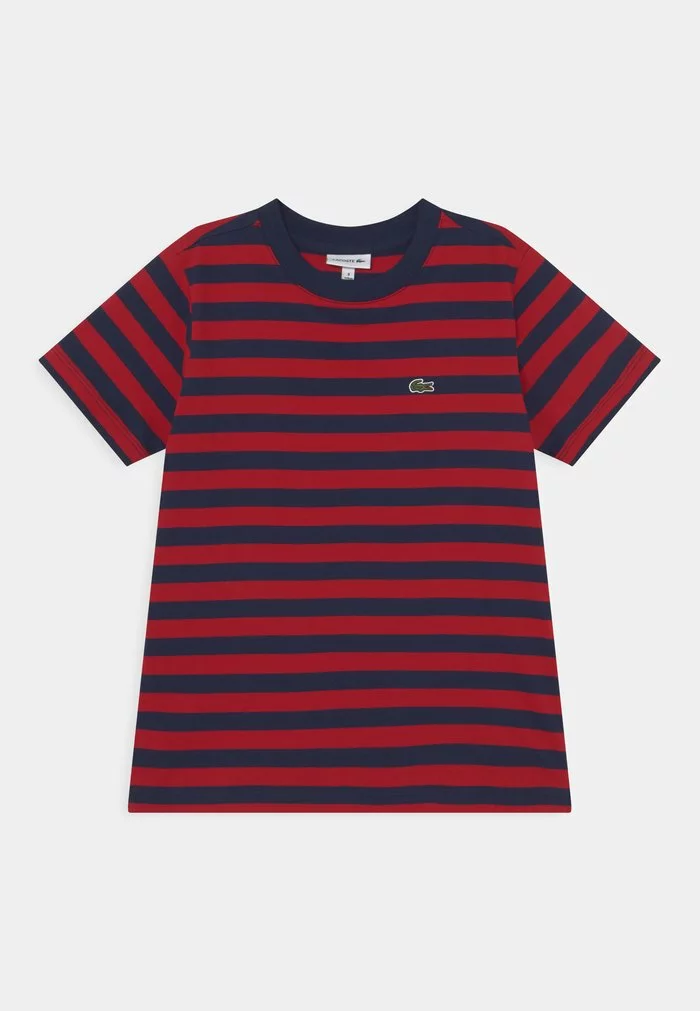 Lacoste TEE TURTLE NECK - T-shirt Imprimé - Coccinelle/marine 1 Lacoste TEE TURTLE NECK - T-shirt Imprimé - Coccinelle/marine