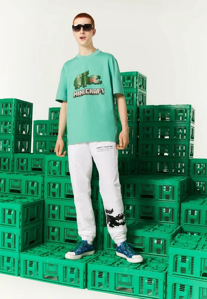 Lacoste MINECRAFT - T-shirt Imprimé - Vert 3 Lacoste MINECRAFT - T-shirt Imprimé - Vert – Image 3