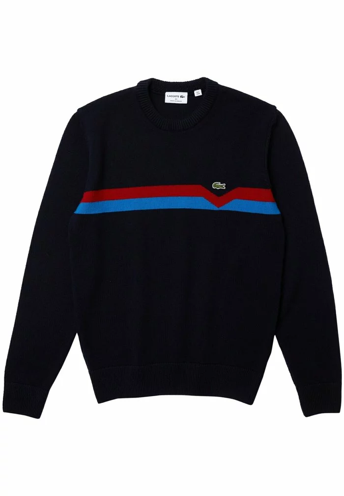 Lacoste Pullover - Bleu Marine / Bleu / Rouge 1 Lacoste Pullover - Bleu Marine / Bleu / Rouge