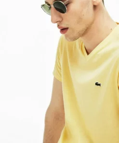 Lacoste T-shirt Basique - Jaune 7 Lacoste T-shirt Basique - Jaune -Lacoste Soldes Magasin b54ed0958ef84e3baae9aaa3d50587d1