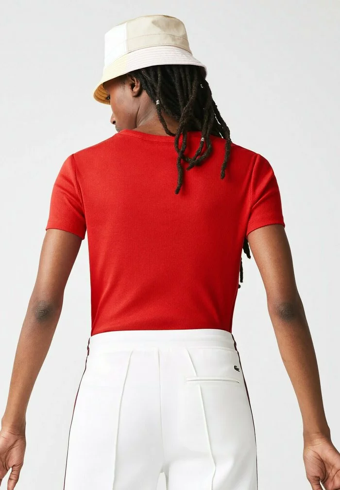 Lacoste T-shirt Basique - Rouge 2 Lacoste T-shirt Basique - Rouge – Image 2