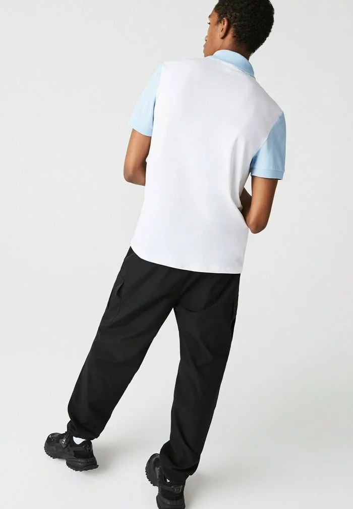 Lacoste Polo - Blanc / Jaune / Bleu Clair 3 Lacoste Polo - Blanc / Jaune / Bleu Clair – Image 3