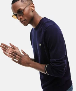 Lacoste Sweatshirt - Bleu Marine / Blanc 8 Lacoste Sweatshirt - Bleu Marine / Blanc -Lacoste Soldes Magasin ba15b1aa957044a18c231083b00e1ca7