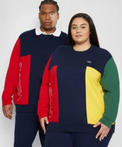 Lacoste PLUS UNISEX - Sweatshirt - Navy Blue/red/green/broom -Lacoste Soldes Magasin baaddff3f1fc4d29af71f9ca6674444e