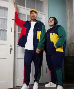 Lacoste PLUS UNISEX - Sweat à Capuche Zippé - Navy Blue/red/green