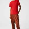 Lacoste T-shirt Basique - Rouge/blanc