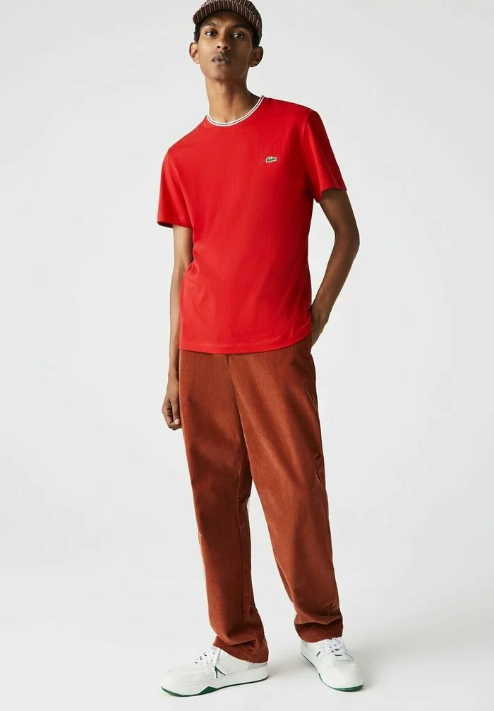 Lacoste T-shirt Basique - Rouge/blanc 1 Lacoste T-shirt Basique - Rouge/blanc