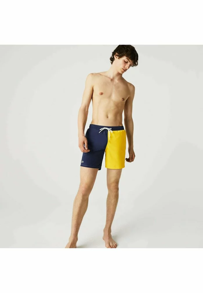 Lacoste BAIN HOMME - Short De Bain - Bleu / Vert Kaki / Jaune 1 Lacoste BAIN HOMME - Short De Bain - Bleu / Vert Kaki / Jaune