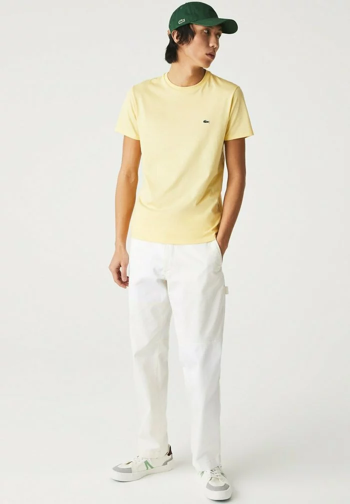 Lacoste T-shirt Basique - Jaune 1 Lacoste T-shirt Basique - Jaune