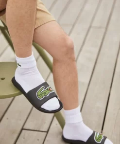 Lacoste CROCO SLIDE - Mules - Black/green 10 Lacoste CROCO SLIDE - Mules - Black/green -Lacoste Soldes Magasin bf4f4bb5d1f4452396212495a8fb97a6