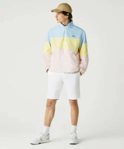 Lacoste BH8063 - Veste Mi-saison - Bleu / Jaune / Rose Pale