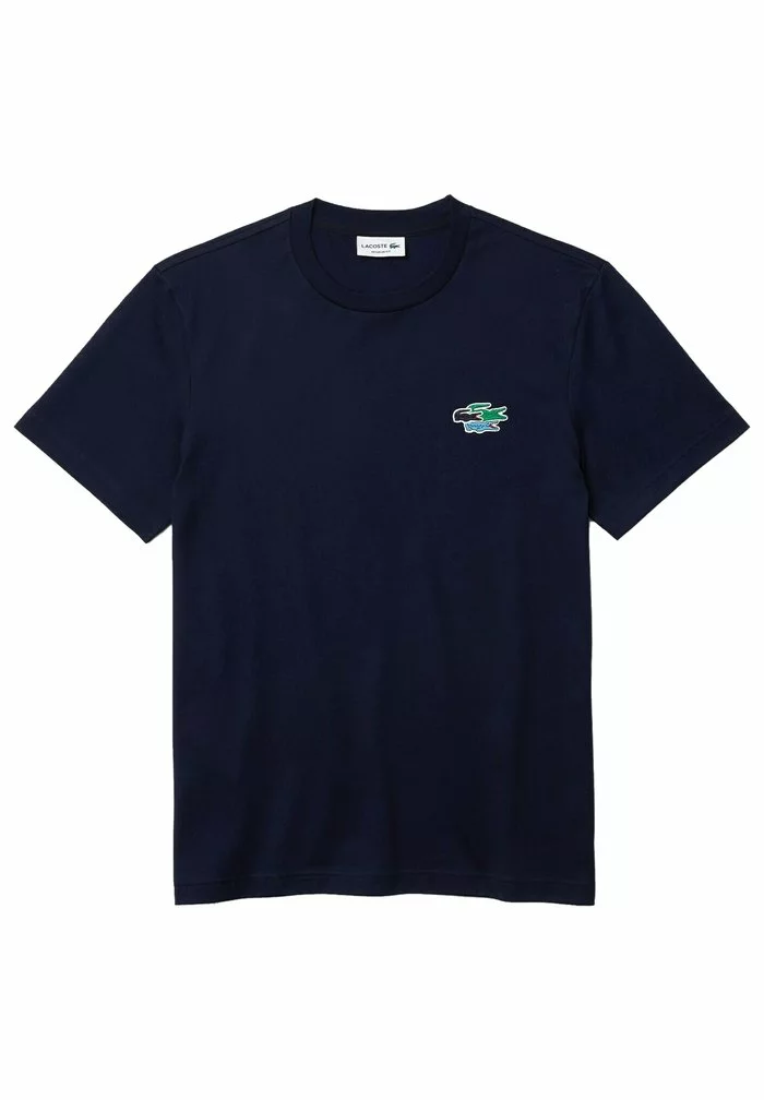Lacoste T-shirt Basique - Bleu Marine 5 Lacoste T-shirt Basique - Bleu Marine – Image 5